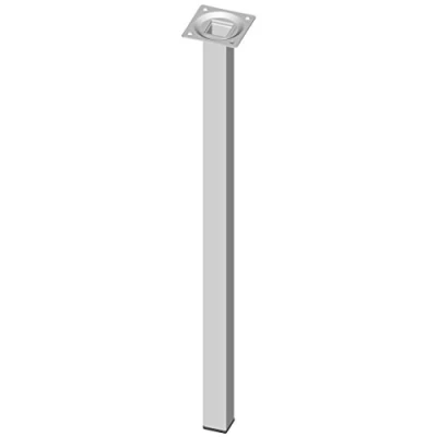 Immagine di Element System 18133 00304 Set de 4 Gambe in Acciaio con Piastra di Ancoraggio, Bianco, 50 cm, Pezzi