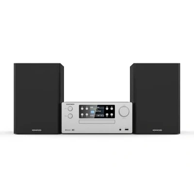 Immagine di KENWOOD, Sistema Micro HiFi Stereo M 925DAB, con Sintonizzatore Radio DAB+, FM, Lettore CD e Presa USB, Display a Colori 2,4&quot;, Ingresso AUX per Sorgenti Analogiche Cuffie, Silver