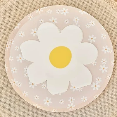 Immagine di Ginger Ray Tovaglioli di carta a forma margherita per feste, confezione da 8, colori pastello
