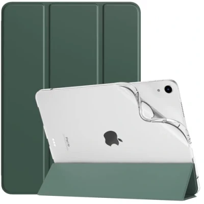 Immagine di TiMOVO Cover Compatibile con iPad Air 11 Pollici M2 2024, 6/5/4 Generazione 2024/2022/2020 10,9&quot;, Custodia Morbido Posteriore in TPU Smerigliata, Auto Sveglia/Sonno, Verde notte