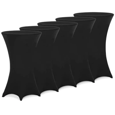 Immagine di Deuba Set da 5 Rivestimenti Elastici per Tavoli Bar Ø 60 65/70 75/80 85 cm Diversi Colori Copritavolo Elasticizzato