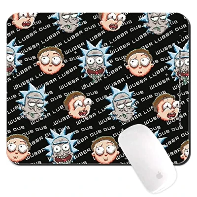 Immagine di ERT GROUP tappetino per mouse Rick and Morty originale e con licenza ufficiale PC, motivo 002 nero, computer, antiscivolo, 225 mm x 189