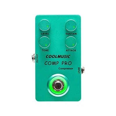 Immagine di Coolmusic C CS01 pedal de compresor, Guitarra Comp Efecto compresión eléctrica y bajo True Bypass