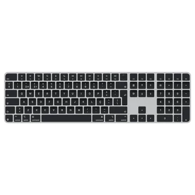 Immagine di Apple Magic Keyboard con Touch ID e tastierino numerico per Mac chip Portoghese Tasti neri ​​​​​​​