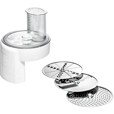 Immagine di Bosch MUZ4DS4, Sminuzzatore con 3 dischi standard, Accesorio per il robot da cucina MUM4, Bianco