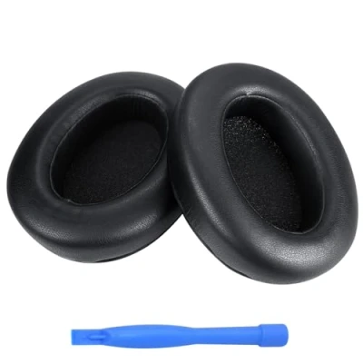 Immagine di Cuscinetti Auricolari di Ricambio per Sony WH XB910N Noise Cancelling Cuffie MMOBIEL Memory Foam e Protein PU Padiglioni Nero