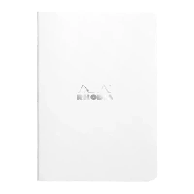 Immagine di RHODIA 119187Cpack Una Confezione da 10 taccuini a punti metallici White A5 righe 96 pag. carta Clairefontaine Bianca 80g/m² copertina in trattata morbida, resistente e impermeabile