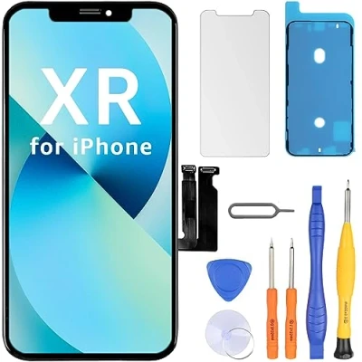 Immagine di LL TRADER Display Schermo per iPhone XR LCD Sostituzione 6.1&#039;&#039; Touch Screen Digitizer Telaio Assemblaggio Riparazione Strumento con Modello A1984 A2105 A2106 A2107 A2108