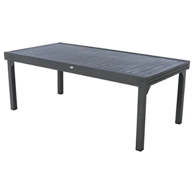 Immagine di Hespéride Tavolo da giardino allungabile a 12 posti piazza graphite in alluminio trattato con polveri epossidiche