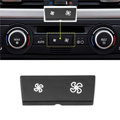 Immagine di TTCR II A/C Climate Control Panel Fan Speed Button Cover, compatibile con B_M_W serie 1 E81/E87/E88/E82, 3 E90/E91/E92/E93, X1 E84X3 F25, X4 F26 (non adatto per tutte le X3 F25/X4 F26)
