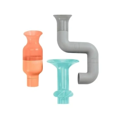 Immagine di Boon B11380 Building Toy, Accessories for Babies and Toddlers, 3 Multicoloured Water Tubes Bath Time, Suitable 1, 2, 4 Year Olds