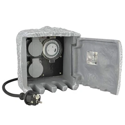 Immagine di Unitec 44244, Distributore di Corrente con 2 Prese e Timer