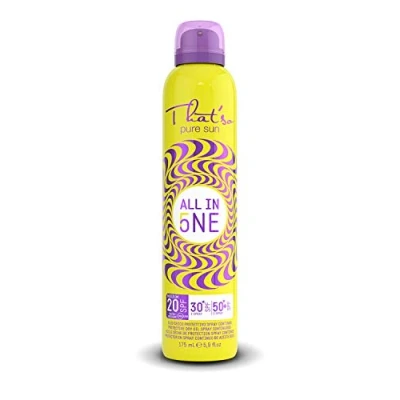 Immagine di That&#039;so All in One Protezione Solare Spray Incrementale 20/30/50+ SPF Duratura e Resistente all&#039;Acqua Idratante Antiossidante con vitamina E, Olio di Avocado Jojoba 175 ml
