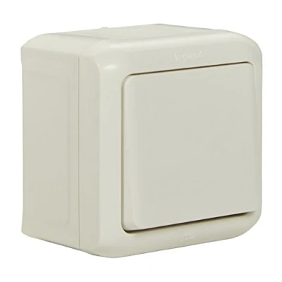 Immagine di Legrand 782365 forix ambienti umidi AUFPUTZ Taster resistente agli spruzzi d&#039; acqua (IP44), per il montaggio a parete, Grigio