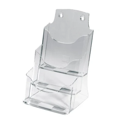 Immagine di SIGEL LH132 Porta depliant da tavolo, in acrilico, con 3 tasche per A5, 1 pz