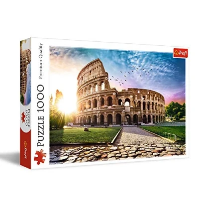 Immagine di Trefl 1000 Elementi, veduta dell&#039;anfiteatro, sole, uccelli, te, intrattenimento creativo, regalo, divertimento, classici Puzzle, Colore Colosseo sotto i raggi Roma, 10468
