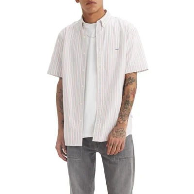Immagine di Levi&#039;s Authentic Button DOWN Camicia, Uomo, Taglia: XXL, Cupertino stripe bright white