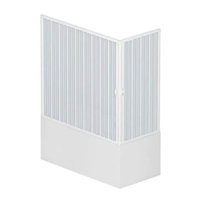 Immagine di Box doccia sopravasca 70x160 in PVC mod. Nadia con apertura centrale Bianco Pastello