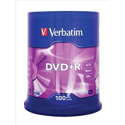 Immagine di DVD+R Verbatim 16x Speed, confezione da 100