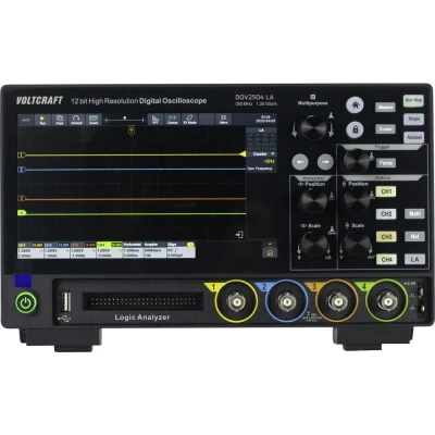 Immagine di VOLTCRAFT DOV2504 LA Oscilloscopio digitale 250 MHz 4 canali 1.25 Gsa/s 100 Mpts 12 Bit Memoria (DSO), Analizzatore logico 1 pz.