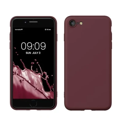 Immagine di kwmobile Custodia Compatibile con Apple iPhone SE (2022) / (2020) 8 7 Cover Back Case per Smartphone in Silicone TPU Protezione Gommata rosso fulvo