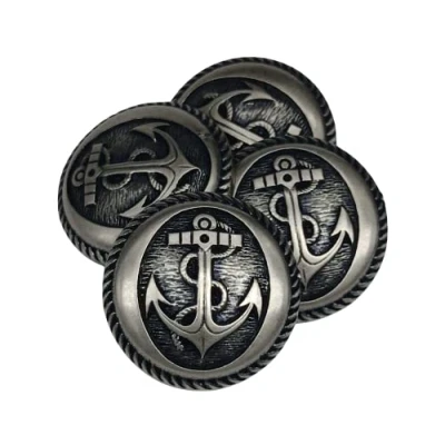 Immagine di 25 Bottoni ad Ancora in oro e argento della Marina Militare 2 misure 15 23 mm Prodotto spedito dalla Spagna (Argento, mm)