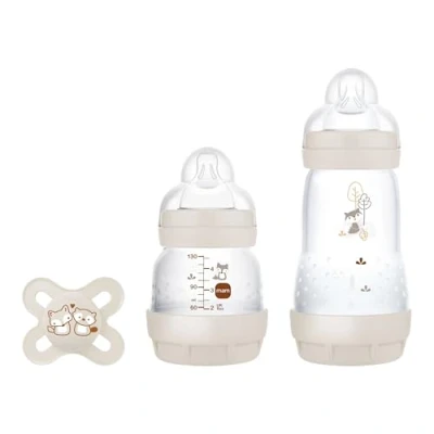 Immagine di MAM Set de Recién Nacido, Regalo, Incluye: 1 Biberón Anticólico 130ml, 260ml, Chupete Original Start, a partir 0 meses, Neutro