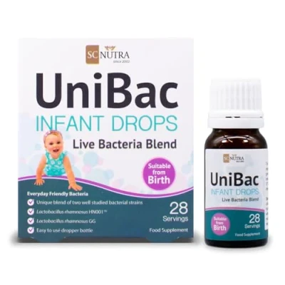 Immagine di Unified Bacteria: UniBac Gocce per Bambini/Neonati 0 3 anni Fermenti lattici Lactobacillus rhamnosus GG e HN001™ 1,5 Miliardi di UFC Probiotiche 28 Dosi