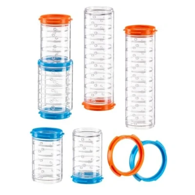 Immagine di Ferplast Set Tubi Criceto, Accessorio Gabbia per Criceti, Totale 7 pezzi, Tunnel Criceto Trasparenti con Fori di Aerazione, Raccordi inclusi, KIT TUBE TUNNEL, Giochi Criceti