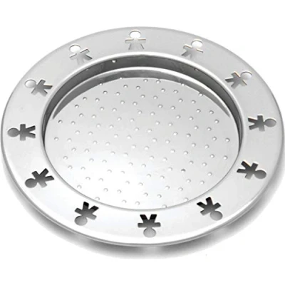 Immagine di Alessi AKK80/15 Sottobottiglia anti umidità &quot;Mini Girotondo&quot;, in acciaio INOX 18/10, a finitura lucida set da 2