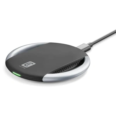 Immagine di Cellularline ARENA Caricabatterie Wireless 10W Alimentatore incluso Compatibile con Apple, Samsung e altri Smartphone