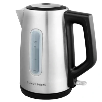 Immagine di Russell Hobbs Bollitore Elettrico Acciaio Spazzolato (1,7L, coperchio con apertura a pressione, beccuccio Perfect Pour, filtro lavabile rimovibile, illuminazione blu, 2400W) Heaton 27380 70.