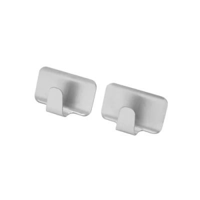 Immagine di Fackelmann Set di Ganci Adesivi, Acciaio Inossidabile, Argento, 4 x 3 2 cm