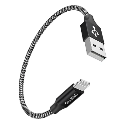 Immagine di GIANAC Cavo Caricabatterie Lightning ,0.5M [Certificato MFi] Carica Rapida Nylon per Apple iPhone 14/13/12/11/X/XS/XS Max/XR/8/8 Plus/7/7 Plus/6s/6s Plus/6/6 Plus/5c/5s/5