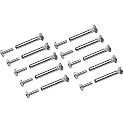 Immagine di Metafranc 36 48 mm Filettatura M4 zincate Set da 10 Pezzi Ideale per Il Collegamento connettori armadi/Viti mobili / 361796,