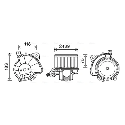 Immagine di PRASCO FT8431 Elettromotore, Ventilatore abitacolo 12