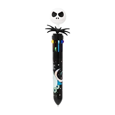 Immagine di Grupo Erik: Penna multicolore Jack Skeletron 10 colori Nightmare Before Christmas, a sfera retrattile con colori, Skeletron, Licenza Ufficiale