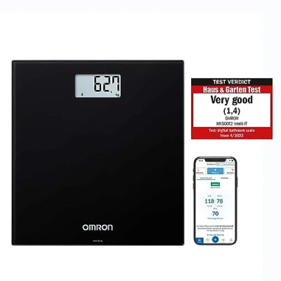 Immagine di OMRON HN300T2 Intelli IT Bilance Pesapersone Smart Balance Digitali con Compatibilità Bluetooth e App per Smartphone, Nero