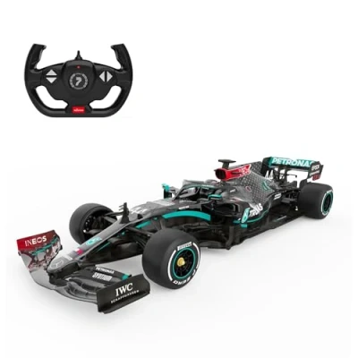 Immagine di CMJ RC Cars Auto telecomandata Mercedes F1 AMG W11 EQ (scala 1:12) 2.4GHz, modello giocattolo con licenza ufficiale, piloti Lewis Hamilton + George Russell Drive To Surive