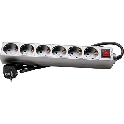 Immagine di Kopp 120943005 Ciabatta elettrica a 6 ingressi con interruttore luminoso standard, titanio