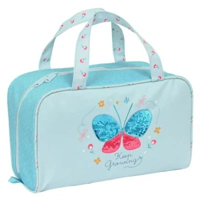 Immagine di Beauty case rettangolare di SAFTA Blackfit8 farfalla con manico, 310 x 140 190 mm, multicolore, Estándar, Casual