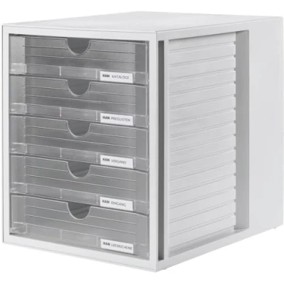 Immagine di HAN Systembox 1450 63 Cassettiera Grigio DIN A4, C4 Numero cassetti: 5