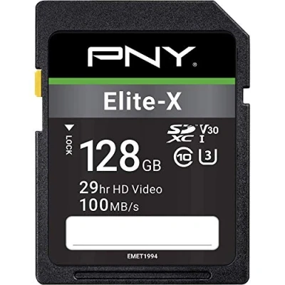 Immagine di PNY Elite X SDXC card 128GB Class 10 UHS I U3 100MB/s