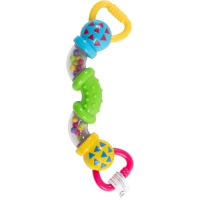 Immagine di Trillino snodino Poupy per bambini dai 3 mesi in sù afferrabile, mordicchiabile e facile da impugnare.