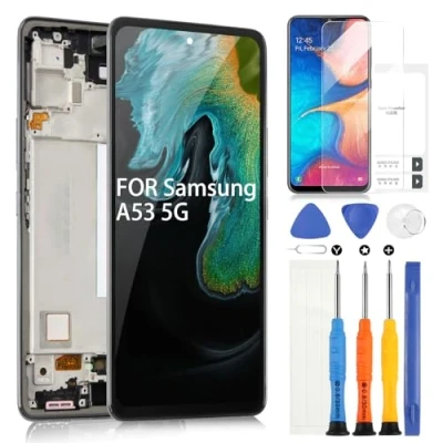 Immagine di OLED LCD Display per Samsung Galaxy A53 5G Schermo SM A536B A536U A536E Digitizer Touch Assembly con Strumenti(Nero Cornice)