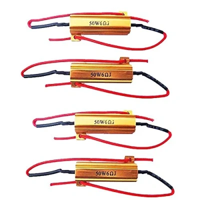 Immagine di E Support 4 x Resistenza di carico 50 W 6 ohm Lampadina Fix Lampeggiante Flash Hyper Blinker Fari Nebbia Decodificatore