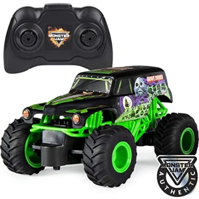 Immagine di MONSTER JAM, Grave Digger radiocomandato Realistico, in Scala 1:24, 2,4 GHz, dai 4 Anni su