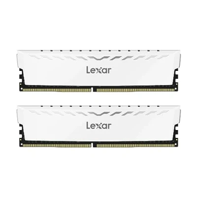Immagine di Lexar THOR RAM DDR4 32GB Kit (16GB x 2) 3600 MHz, DRAM 288 Pin UDIMM PC Memoria, XMP 2.0 di alte Prestazioni per PC/Computer, CL18 22 42, 1.35V (LD4BU016G R3600GDWG)