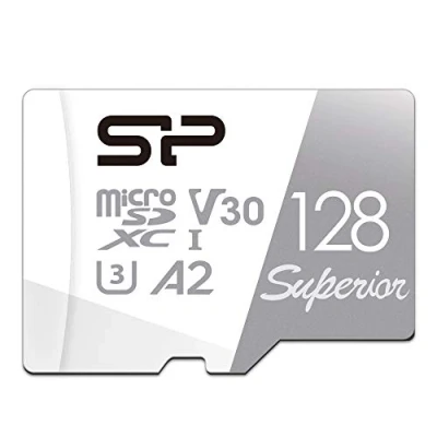 Immagine di Silicon Power 128GB Superior Micro SDXC UHS I (U3), V30 4K A2, High Speed MicroSD Card with Adapter