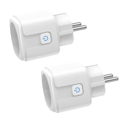 Immagine di Presa Intelligente WiFi, 2 Pezzi Smart WiFi 16A 3680W, Plug compatibile con Alexa e Google Home, Monitoraggio Energia App Controllo Remoto Vocale Timer (Bianco)